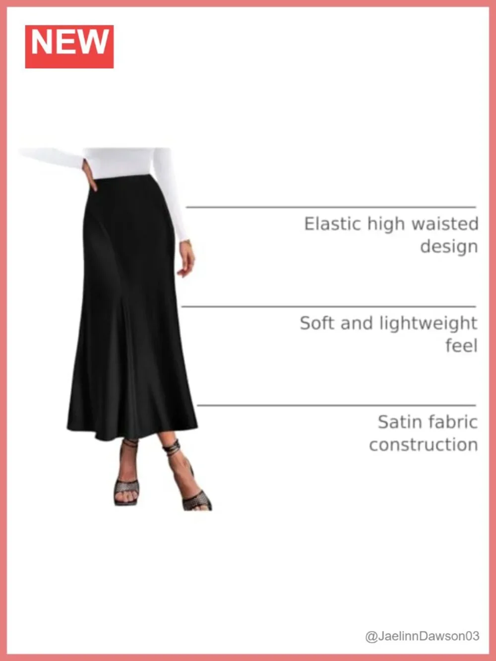 Women's High Waisted Satin Maxi Skirt 2026 A-Line Elastic Waist